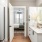 a bathroom with a glass shower
