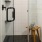 a shower with a glass door