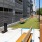 outdoor pet area with drinking fountains and benches to sit