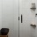 a shower with a glass door