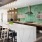 community clubhouse kitchen with a large counter
