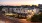 aerial of apartment building at sunset