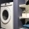 a washing machine in a room