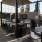 outdoor patio with seating options and grill station